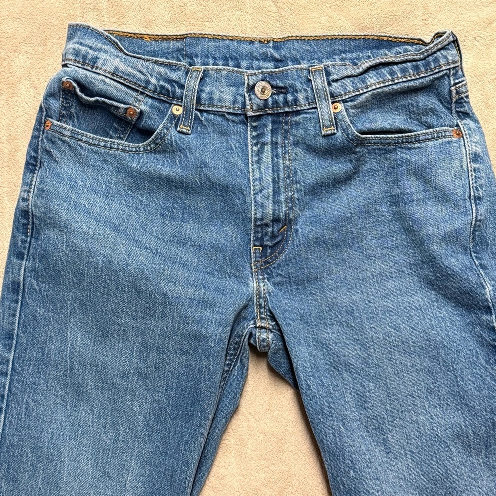 Levi's 514 Straight Fit Men's Jeans 30x32 Mid Rise Denim Blue Jeans - Picture 4 of 6